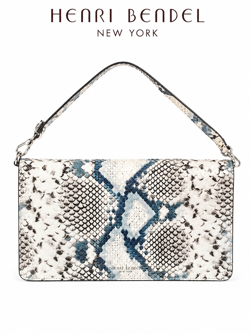 NEW HENRI BENDEL Snake Print Multitasker Wristlet Python Clutch Wallet Bag NWT
